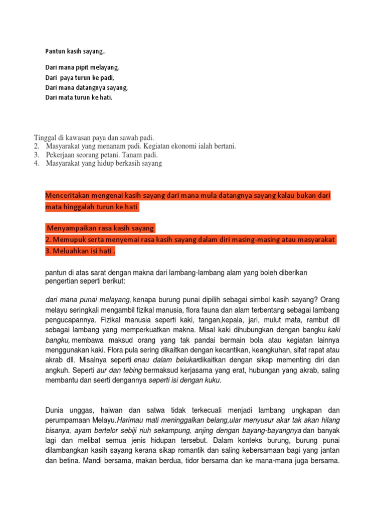 Pantun Kasih Sayang Pdf