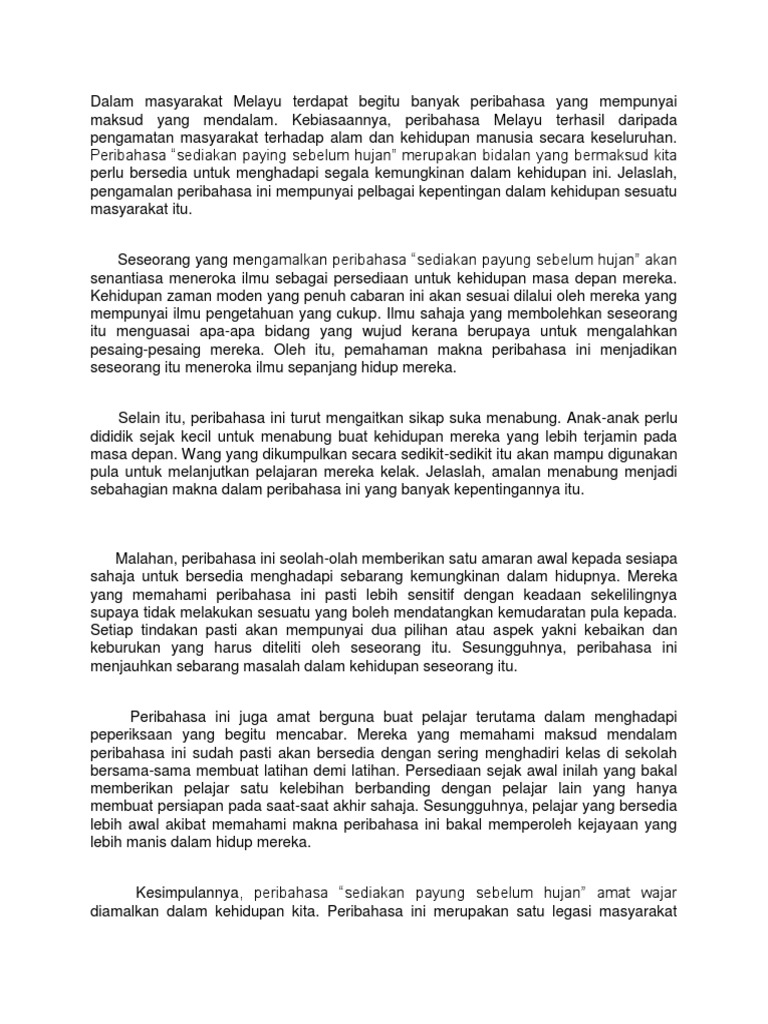 Karangan peribahasa 2