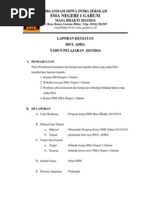 Laporan Idul Adha