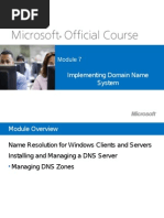 Microsoft Official Course: Implementing Domain Name System