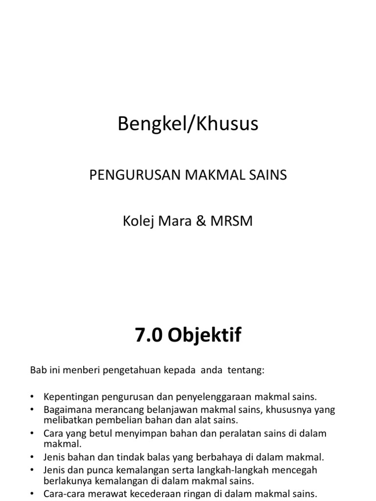 Pengurusan Makmal Sains Pdf
