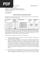 Dear Sir/Madam, Auction of Government of India Dated Securities