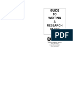 Guide To Writing A Research Paper