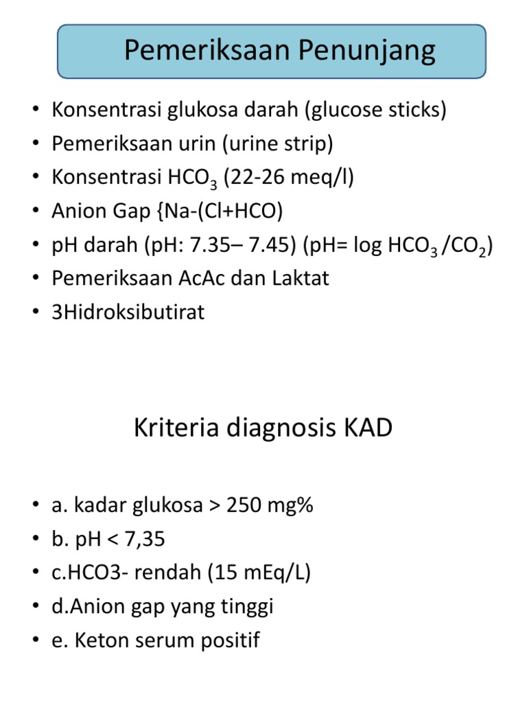 Pemeriksaan Penunjang KAD dan Diagnosa | PDF | Memasak, Makanan ...