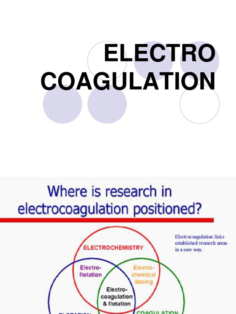 Electrocoagulation in Water Treatment | PDF | Physical Chemistry ...