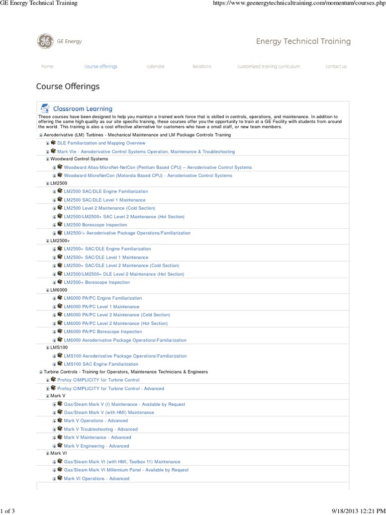 GE Energy Technical Training Gas Turbine Turbine