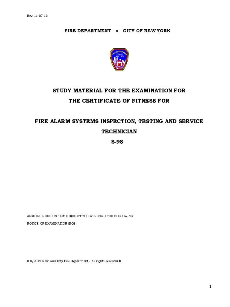 Fire Alarm Study Material | PDF | Fire Sprinkler System | Fire Safety