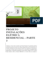 Projeto Instalações Elétrica Residencial - Parte 3
