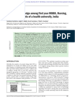 HIV AIDS Knowledge Awareness Perception Amongst First Year Students Medical Nursing Pharmacy