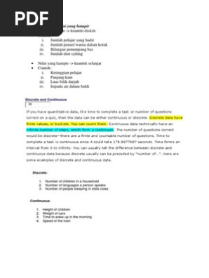 Diskret Vs Selanjar Pdf Numbers Infinity