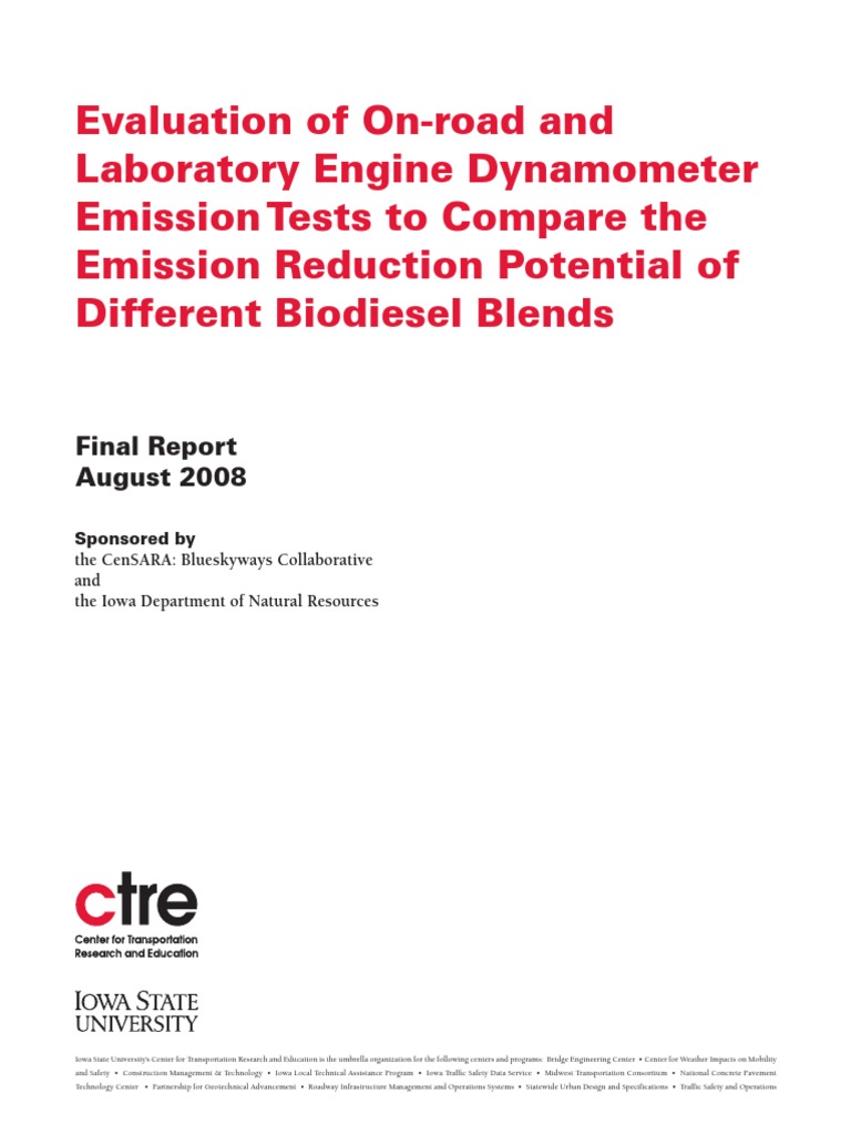 Biodiesel Emission Test Comparisons | PDF | Biodiesel | Diesel Fuel
