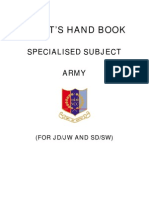 Cadet Hand Book SPL SUBJECT Army 