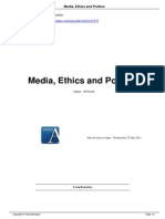 Media Ethics and Politics