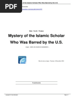 Mystery of the Islamic Scholar Who Was Barred by the US