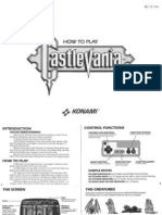 Castlevania NES Manual de Instrucciones