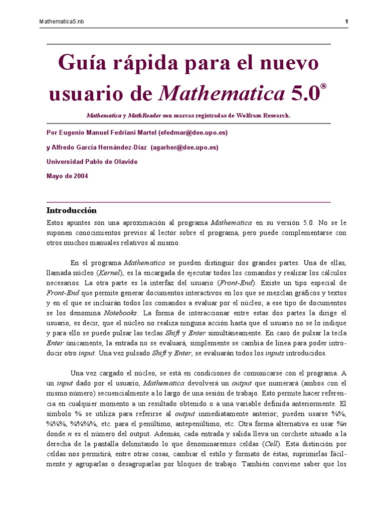 Guia Mathematica | PDF