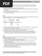 Stoichiometry Worksheet