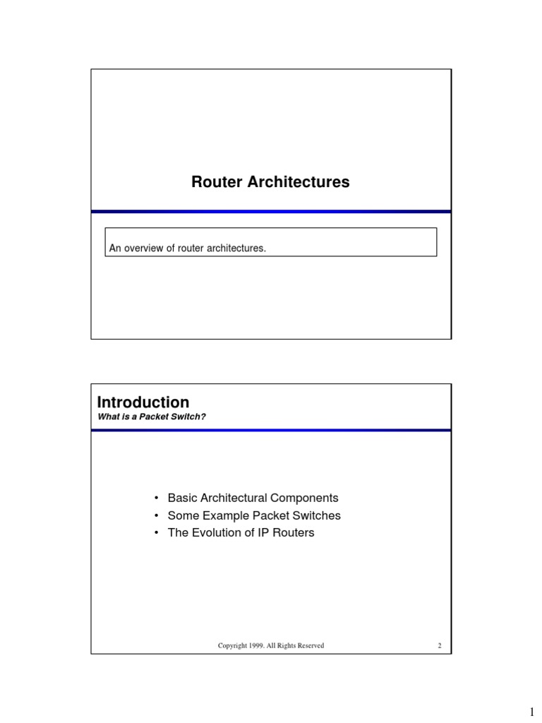 An Overview of Router Architectures | PDF | Network Interface ...