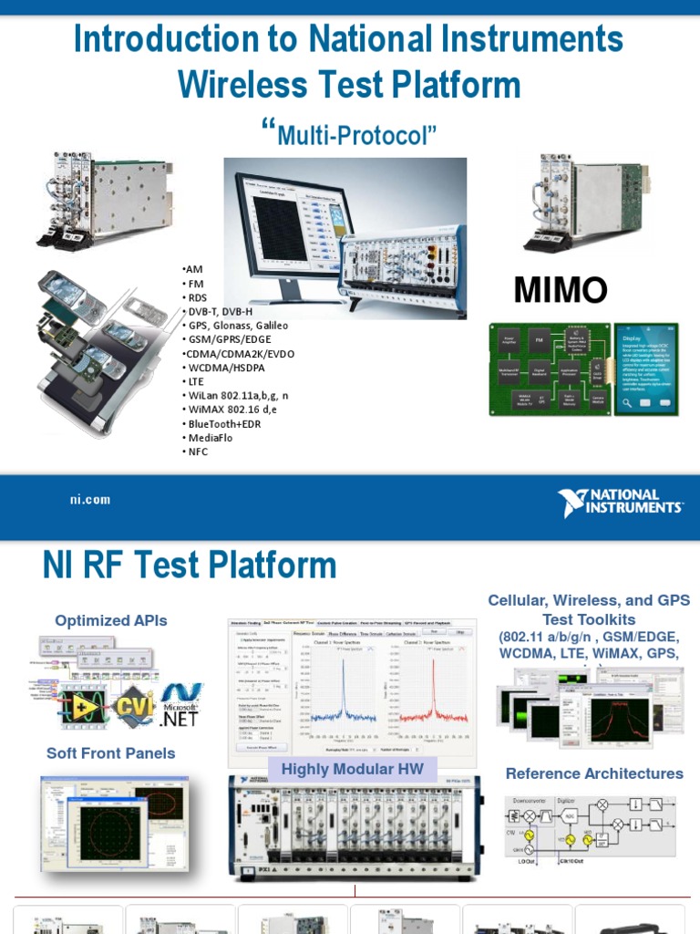 National Instruments Wireless Test Solutions | PDF | Mimo | Ieee 802.11