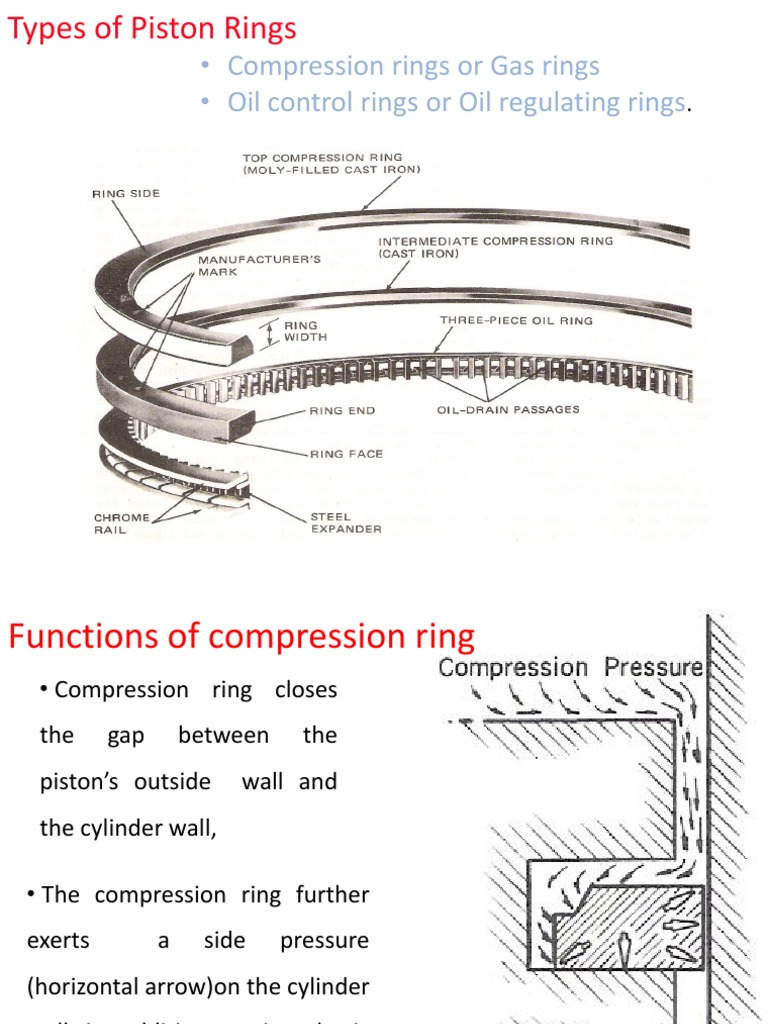Types of Piston Rings Piston Cylinder (Engine)
