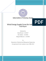 Wind Energy supply curve based on Renewable purchase obligation in Indian Staes