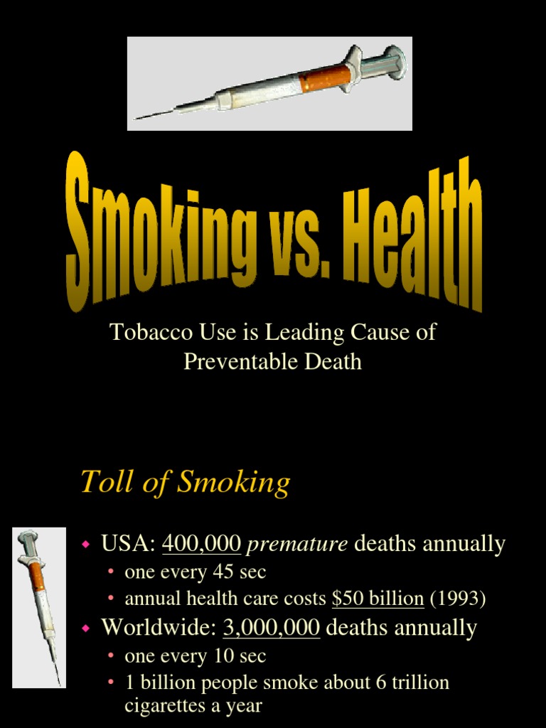 Tobacco Use Is Leading Cause of Preventable Death | PDF | Tobacco ...