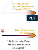 HR Competencies: Challenges and Opportunities The Future Is NOW