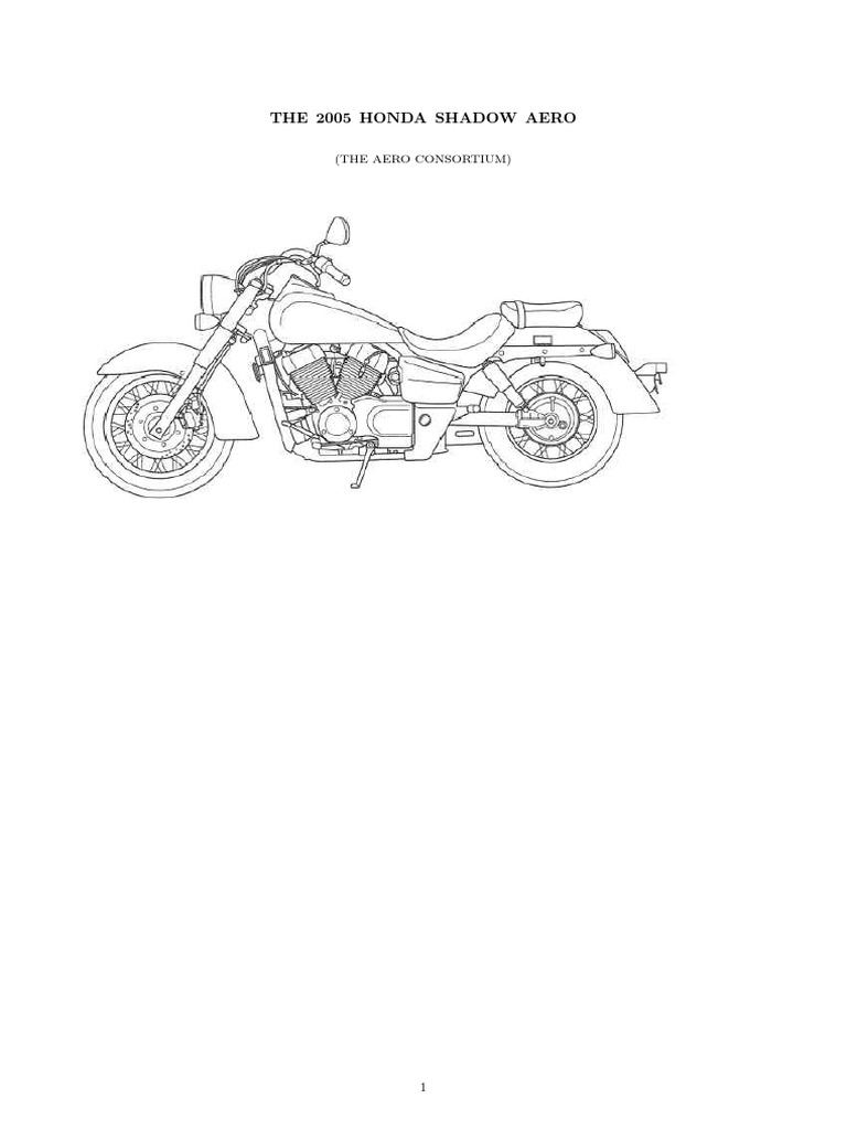 Honda Shadow Aero VT750 Manual 20052007 Motorcycling