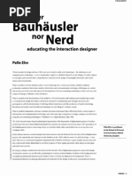 Educating the interaction designer.