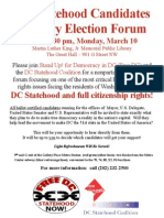 DC Statehood Candidates Primary Election Forum