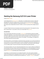 Download Hacking the Samsung CLP-315 by cosasdeangel SN210146144 doc pdf