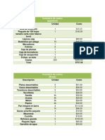 Inventario de Costos