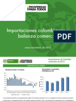 2012- Importaciones y Balanza-noviembre