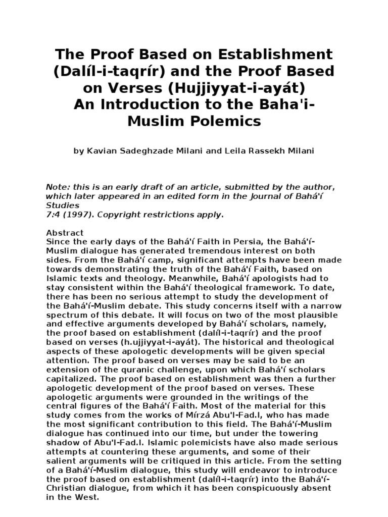 The Proof Based On Establishment | PDF