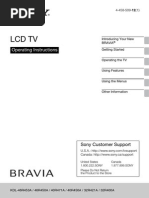 Sony Bravia Television Users Guide Owners Manual