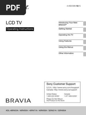 Tv user manual pdf