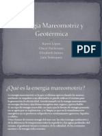 Energía Geotérmica y Mareomotriz