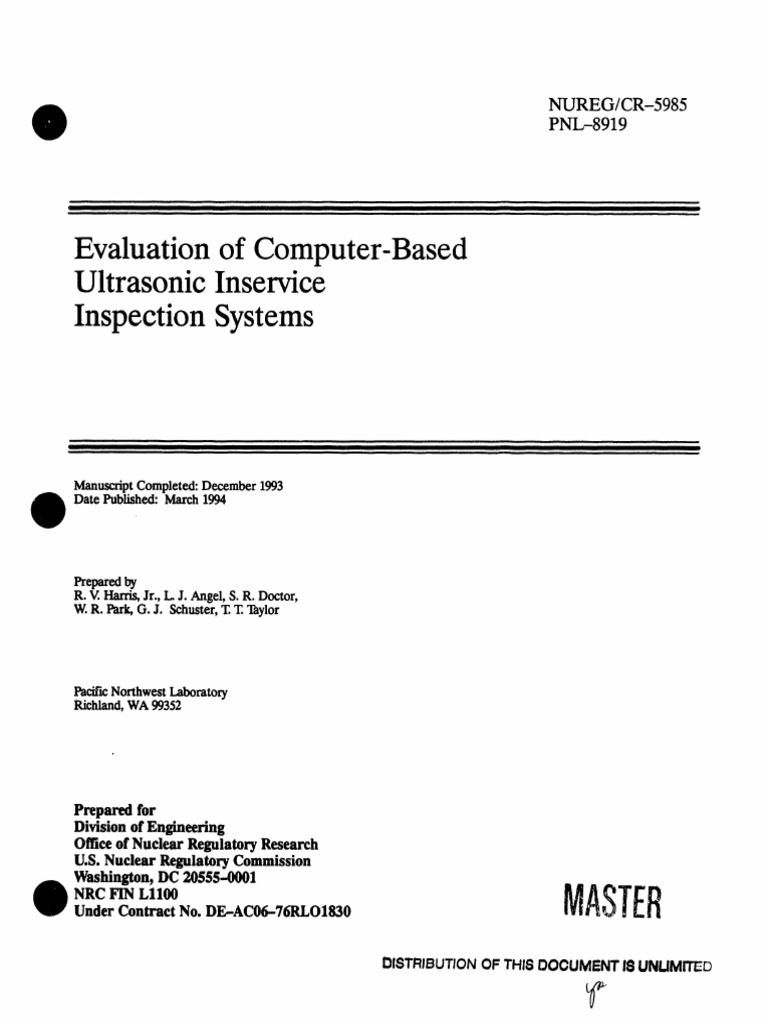 Ultrasonic Testing | PDF | Image Scanner | Nuclear Regulatory Commission