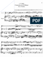 Bach-TRIO Violin Concerto in D Minor (Vlns e Pia) Parts