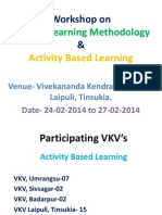 Workshop On Activity Learning Methodology & Activity Based