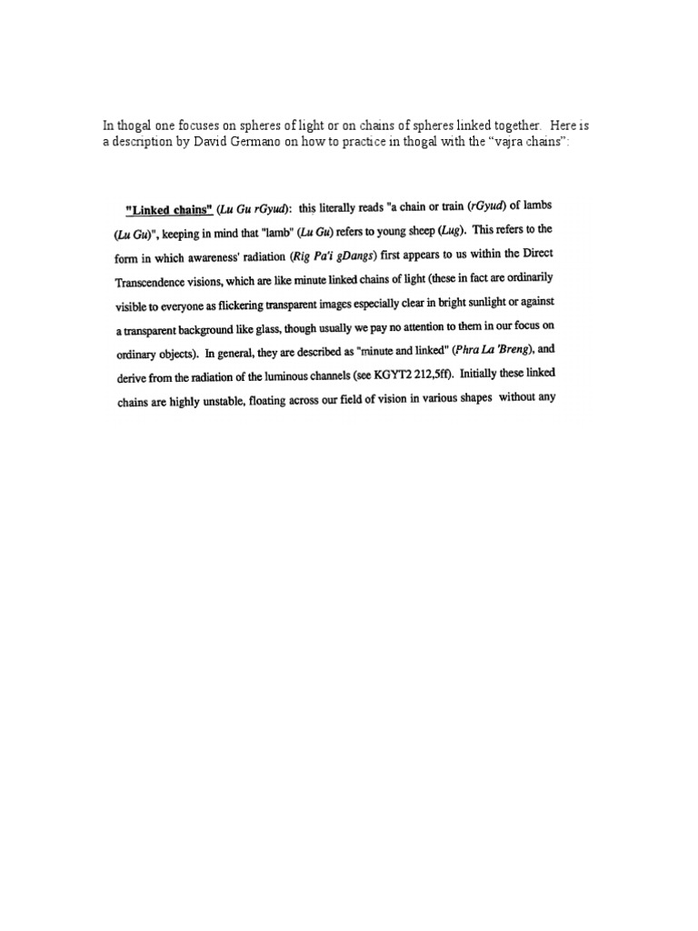 Vajra Chains Thogal | PDF