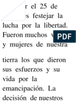 Celebrar El 25 de Mayo Es Festejar La Lucha Por La Libertad