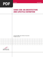 SONIC ESB. an Architecture and Lifecycle Definition