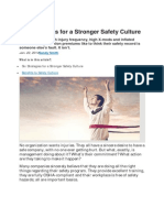 Six Strategies for a Stronger Safety Culture