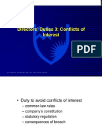 Directors' Duties 3: Conflicts of Interest