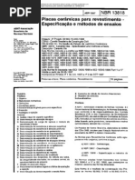 Download NBR 13818 Placas cermicas para revestimento - Especificao e mtodos de ensaios by Flavio Augustus Marcilio SN210216954 doc pdf