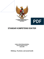 Standard Kompetensi Dokter Dibidang Psychiatry and Mental Health_2012