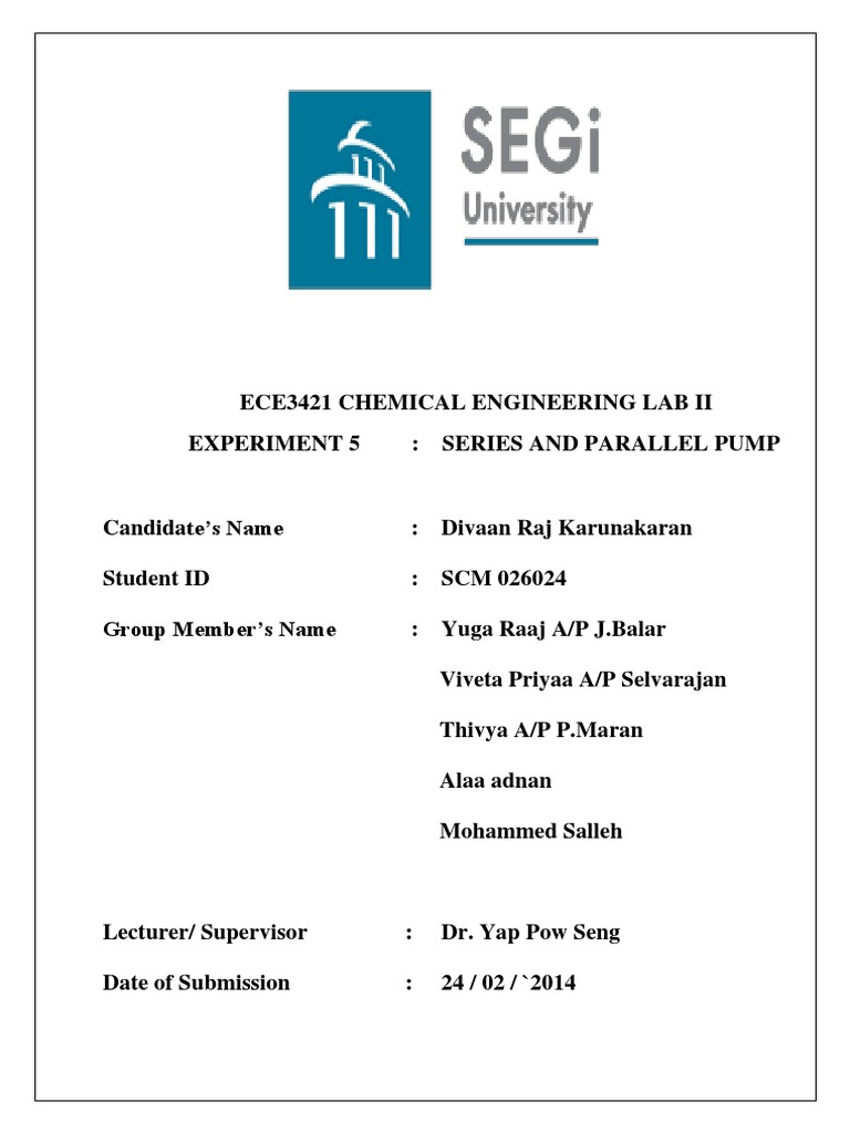 Series and Parallel Pump Operations | PDF | Pump | Transparent Materials