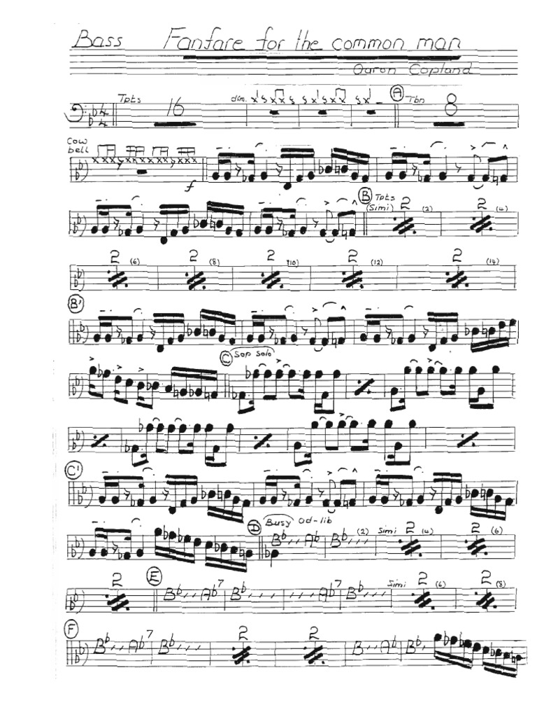 Fanfare For The Common Man, PDF, Compositions musicales