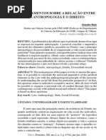 Claudio Reis_Apontamentos sobre a relação entre a Antropologia e o Direito